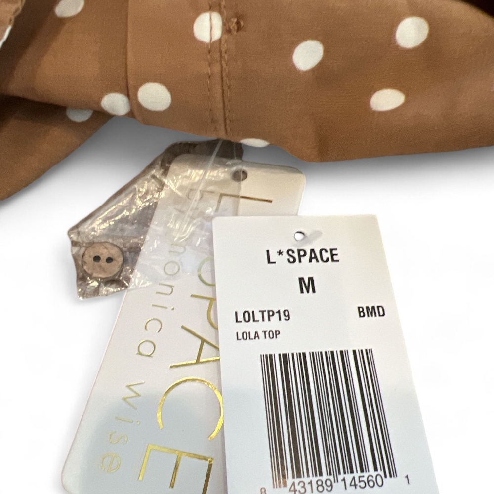 L*SPACE Lola Top in Beachcomber Dot NWT Size Medium - Picture 6 of 8